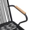 vidaXL 7 Parta Garðborðstofusett Svart PVC Rattan