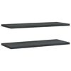 vidaXL Vegghillur 2 stk. 100x40 cm Svart Ry&eth;fr&iacute;tt St&aacute;l