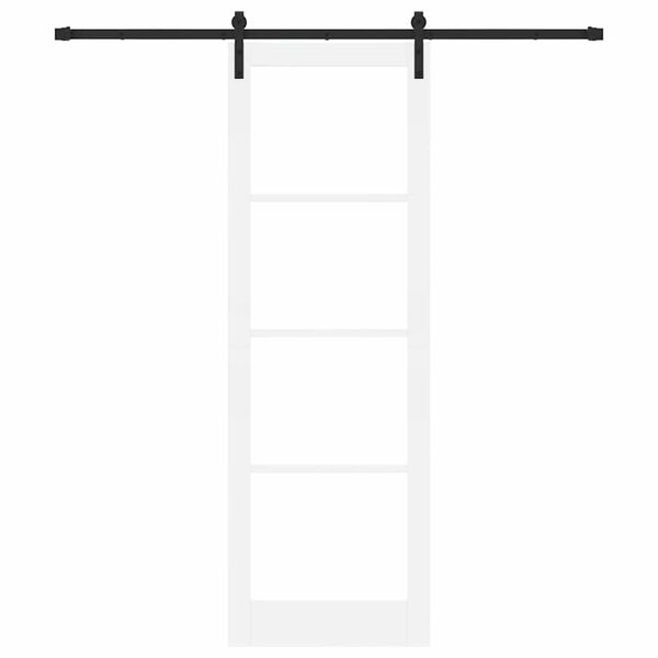 vidaXL Rennidyr ORKDAL Hv&iacute;tt 78 x 232 cm Gegnheil fura og gler