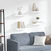 vidaXL Vegghengdar Hillur 4 stk. Hv&iacute;tar 50x23x3,8 cm MDF