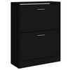 vidaXL Sk&oacute;sk&aacute;pur Svartur 63x24x81 cm Samsettur Vi&eth;ur