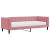 vidaXL Svefns&oacute;fi me&eth; D&yacute;nu Bleikur 80x200 cm Flauel