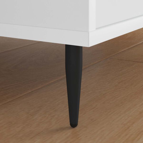 vidaXL F&aelig;tur fyrir h&uacute;sg&ouml;gn 12 pcs Svartur &Oslash; 40 x 98 mm J&aacute;rn