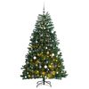 vidaXL Gervi Lamir J&oacute;latr&eacute; me&eth; 300 LED Lj&oacute;sum og J&oacute;lak&uacute;lusetti 210 cm