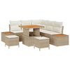 vidaXL Gar&eth;s&oacute;fa sett me&eth; p&uacute;&eth;i 8 pcs Beige og krem