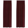 vidaXL Myrkratj&ouml;ld 2 pcs V&iacute;nrau&eth;ur 140 x 225 cm Flauel
