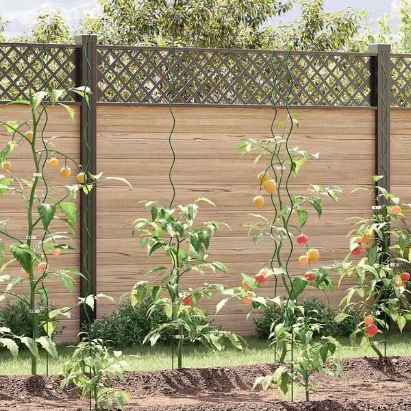 vidaXL Pl&ouml;ntustyrk 20 pcs Gr&aelig;nn 110 x 0.6 x 0.6 cm St&aacute;l