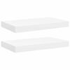 vidaXL Vegghengdar Hillur 2 stk. Hv&iacute;tar 40x23x3,8 cm MDF