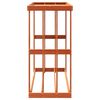 vidaXL Eldiviðarstandur Útinotkun Vaxbrúnn 109x52x106 cm Gegnheil Fura
