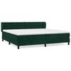 vidaXL H&oacute;lfa&eth; Springr&uacute;m me&eth; D&yacute;nu D&ouml;kkgr&aelig;nt 200x200 cm Flauel