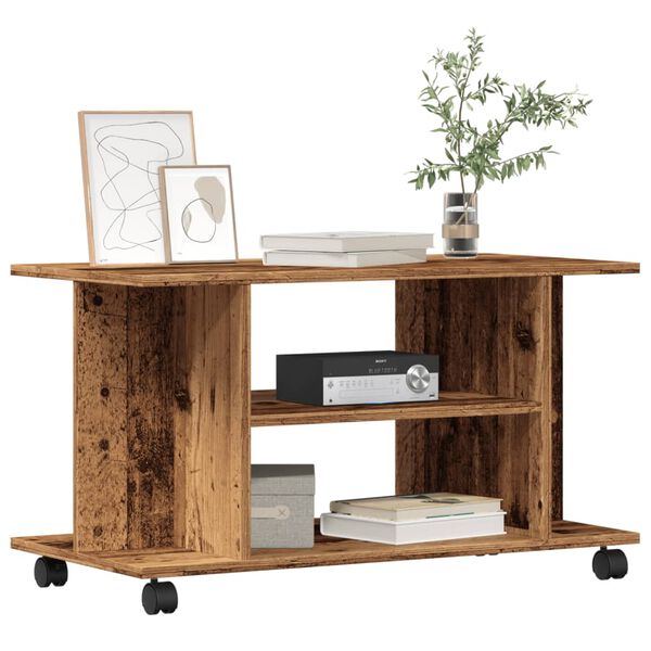 vidaXL Sj&oacute;nvarpssk&aacute;pur &aacute; Hj&oacute;lum Gamli Vi&eth;ar 80x40x45cm Samsettur Vi&eth;ur