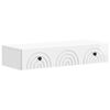 vidaXL Veggfestu hli&eth;artafla H&aacute;glansandi hv&iacute;tur 87,5 x 34,5 x 17 cm