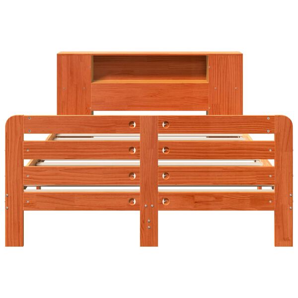 vidaXL R&uacute;mgrind &aacute;n D&yacute;nu Vaxbr&uacute;nn 140x190 cm Gegnheil Fura