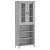 vidaXL H&aacute;r Sk&aacute;pur Gr&aacute;r Sonoma 69,5x34x180 cm Samsettur Vi&eth;ur