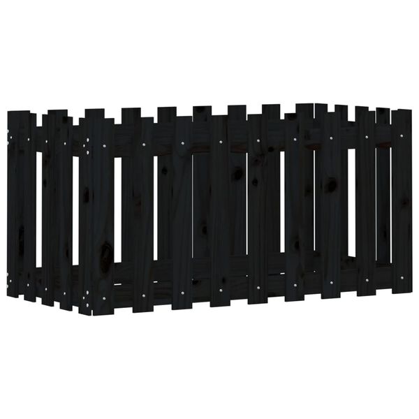 vidaXL Upph&aelig;kka&eth; Gar&eth;ker me&eth; Gir&eth;ingarh&ouml;nnun Svart 100x50x50 cm Fura