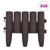 vidaXL Gar&eth;kantur 36 stk. Br&uacute;nn 10 m PP