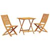 vidaXL Folding bistro sett 3 pcs Br&uacute;nn Hrein akas&iacute;utr&eacute;