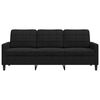 vidaXL 3-S&aelig;ta S&oacute;fi Svart 180 cm Flauel