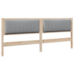 vidaXL B&oacute;lstru&eth; r&uacute;mgafl me&eth; h&ouml;fu&eth;gafl Br&uacute;nn 200 cm Solid furuhikk