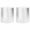 vidaXL Hitastigari fyrir ofn 2 pcs Silfur 25 x 0,5 m p&oacute;l&yacute;et&yacute;len