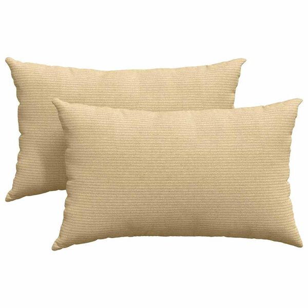 vidaXL Sófapúðar 2 pcs Grár grænn 50 x 30 cm Korduroy efni