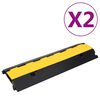 vidaXL Sn&uacute;ruverndarrampar me&eth; 2 R&aacute;sir 2 stk. 100 cm G&uacute;mm&iacute;