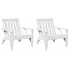 vidaXL Garden Adirondack st&oacute;lar 2 stk Hv&iacute;tir 75x77x77 cm