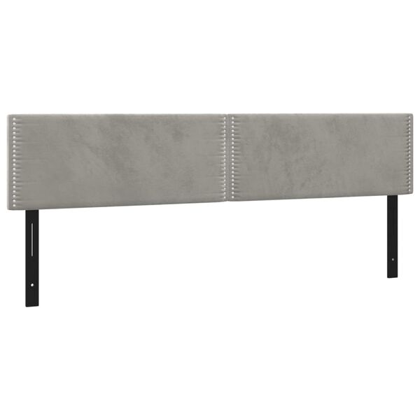 vidaXL H&ouml;f&eth;agaflar 2 stk. 90x5x78/88 cm Lj&oacute;sgr&aacute;tt Flauel