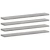 vidaXL Vegghillur 4 stk. Gr&aacute;ar Sonoma 60x10x1,5 cm Samsettur Vi&eth;ur