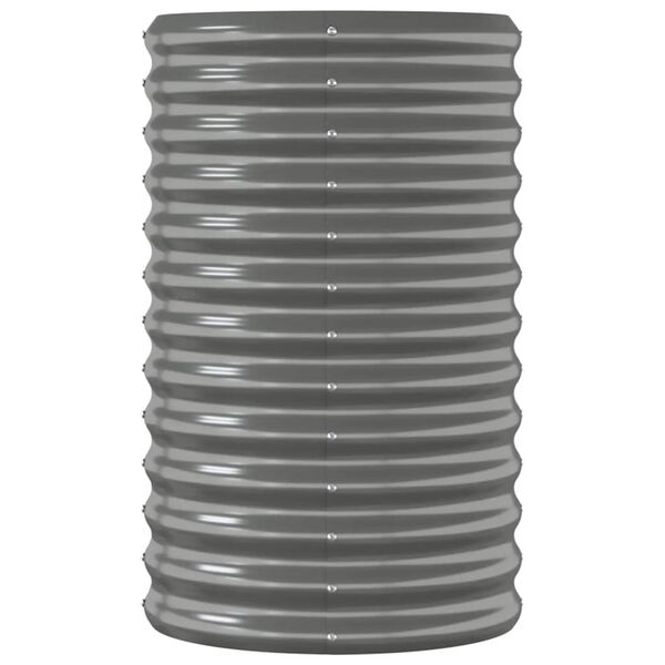 vidaXL Útiræktunarkassi Galvaníserað Stál 114x40x68 cm Grár