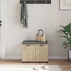 vidaXL Hallarbekk me&eth; p&uacute;&eth;i me&eth; geymslu Sonoma Eik 60 x 38 x 46 cm