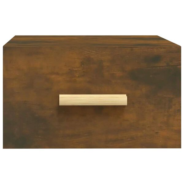 vidaXL Veggfest N&aacute;ttbor&eth; Reyklitu&eth; Eik 35x35x20 cm