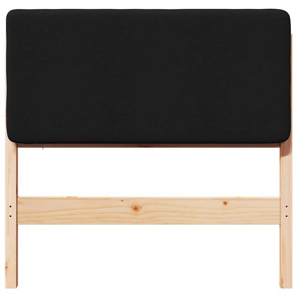 vidaXL B&oacute;lstru&eth; r&uacute;mgafl Br&uacute;nn og svartur 80 cm Solid furuhikk