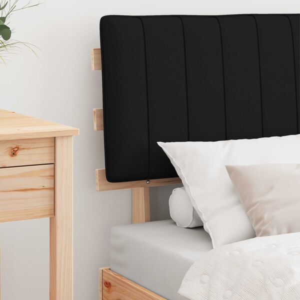 vidaXL R&uacute;mf&oacute;tur me&eth; kl&aelig;&eth;&eth;um h&ouml;f&eth;agafli Svartur 75 x 190 cm