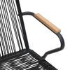 vidaXL 5 Parta Gar&eth;bor&eth;stofusett Svart PVC Rattan