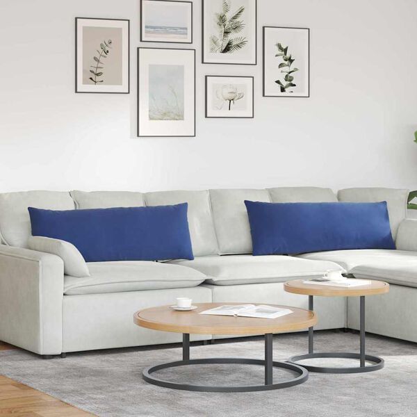 vidaXL S&oacute;fap&uacute;&eth;ar 2 pcs L&ouml;greglu bl&aacute;r 120 x 40 cm Korduroy efni