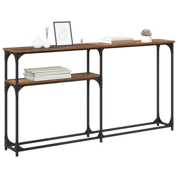 vidaXL Skrifbor&eth; Gamalt vi&eth;ur 145x22.5x75cm Samsettur vi&eth;ur