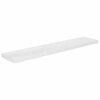vidaXL Vegghengdar Hillur 4 stk. H&aacute;glans Hv&iacute;tar 120x23,5x3,8 cm MDF