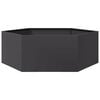 vidaXL Gr&oacute;&eth;urker Svart Sexhyrningslaga 138x120x45 cm St&aacute;l