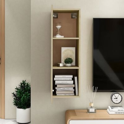 803350 vidaXL TV Cabinet Sonoma Oak 30,5x30x90 cm Chipboard