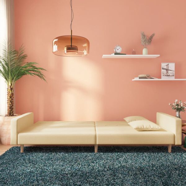 vidaXL 2-s&aelig;ta Svefns&oacute;fi me&eth; Tveimur P&uacute;&eth;um Rj&oacute;mahv&iacute;ttt Tau&aacute;kl&aelig;&eth;i