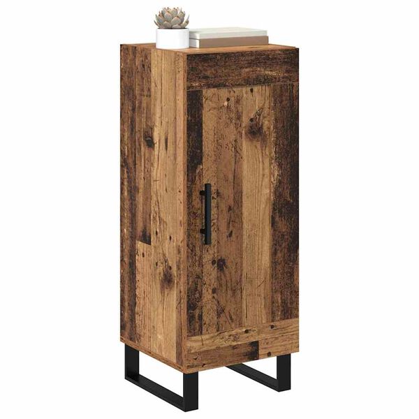 vidaXL Vi&eth;beinteyfla Gamall vi&eth;ur 34,5 x 34 x 90 cm Virka&eth; tr&eacute; og j&aacute;rn