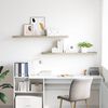 vidaXL Vegghengdar Hillur 2 stk. Eikarlita&eth;ar 120x23,5x3,8 cm MDF
