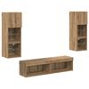 vidaXL Sj&oacute;nvarpsveggdeild Vegghengt 6 pcs Artisan Eik Samsettur vi&eth;ur