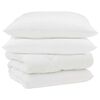 vidaXL Vetrar s&aelig;ng me&eth; kodda 3 pcs Hv&iacute;tt M&iacute;kr&oacute;f&iacute;ber
