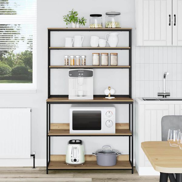 vidaXL Eldh&uacute;s hillu Artisan Eik 100 x 40 x 168 cm Samsettur vi&eth;ur