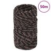 vidaXL B&aacute;tareipi Svartur 2 mm 50 m P&oacute;l&yacute;pr&oacute;p&yacute;len