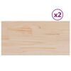 vidaXL Bor&eth;pl&ouml;tur 2 stk. 70x35x1,7 cm R&eacute;tthyrndar Gegnheil Fura