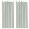 vidaXL Voile Gard&iacute;nur me&eth; Lykkjum 2 stk lj&oacute;sgr&aacute; 140x260 cm