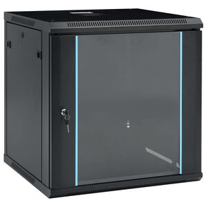 vidaXL 12U Veggfestur Netsk&aacute;pur 19" IP20 600x600x640 mm